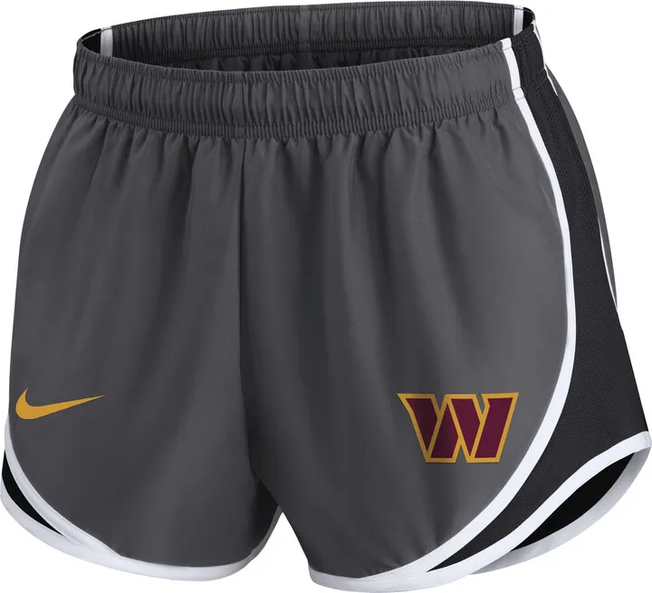 Nike Women's Dri-FIT Logo Tempo (NFL Washington Commanders) Shorts in Grey