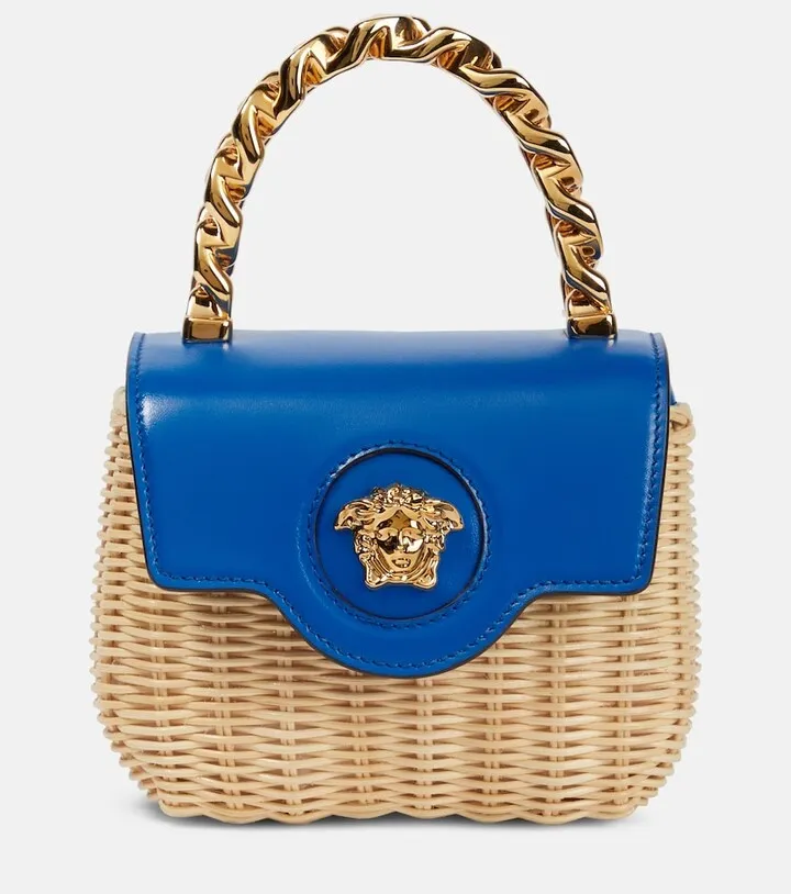 La Medusa Mini raffia tote bag
