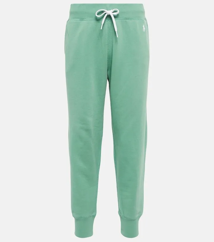 Cotton-blend jersey sweatpants