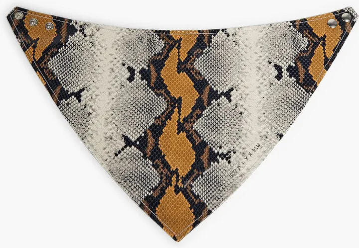 Snake-effect leather bandana