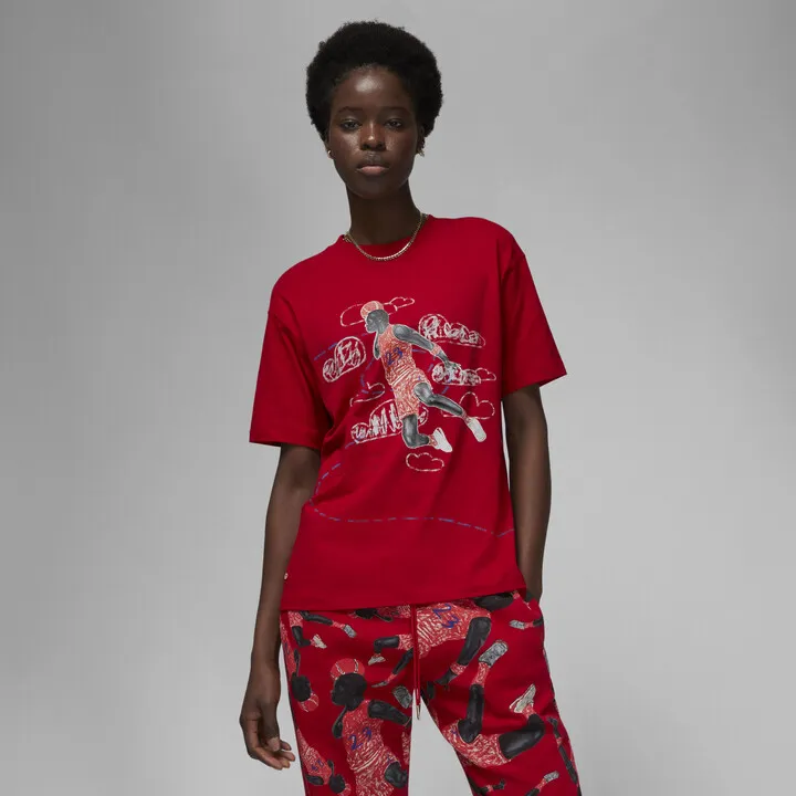 Women's Jordan Artist Series by Parker Duncan T-Shirt in Red