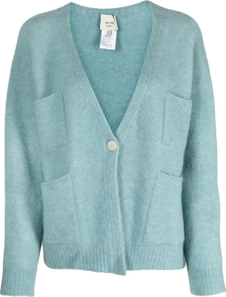 fine-knit V-neck cardigan