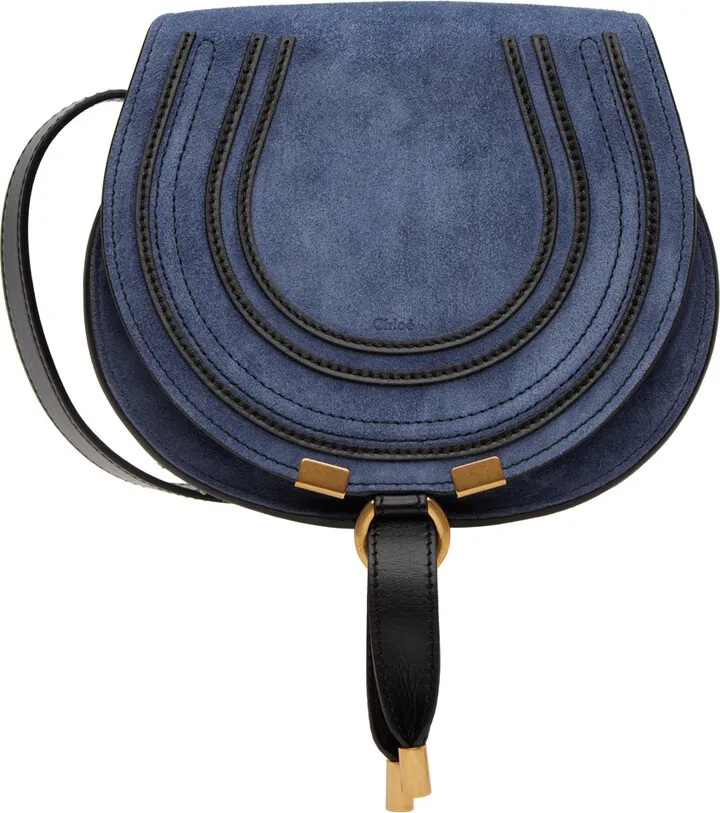 Chloé Blue Small Marcie Saddle Bag