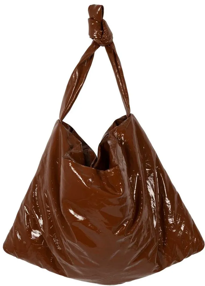 Medium Square Lacquered Leather Bag