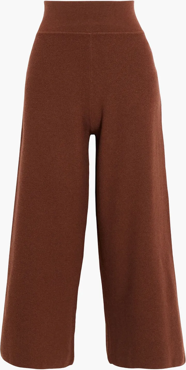 Norita cropped stretch-knit wide-leg pants