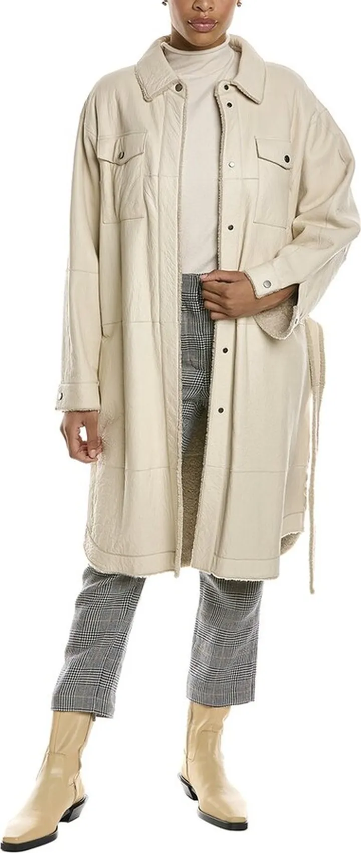 Brunello Cucinelli Leather Coat