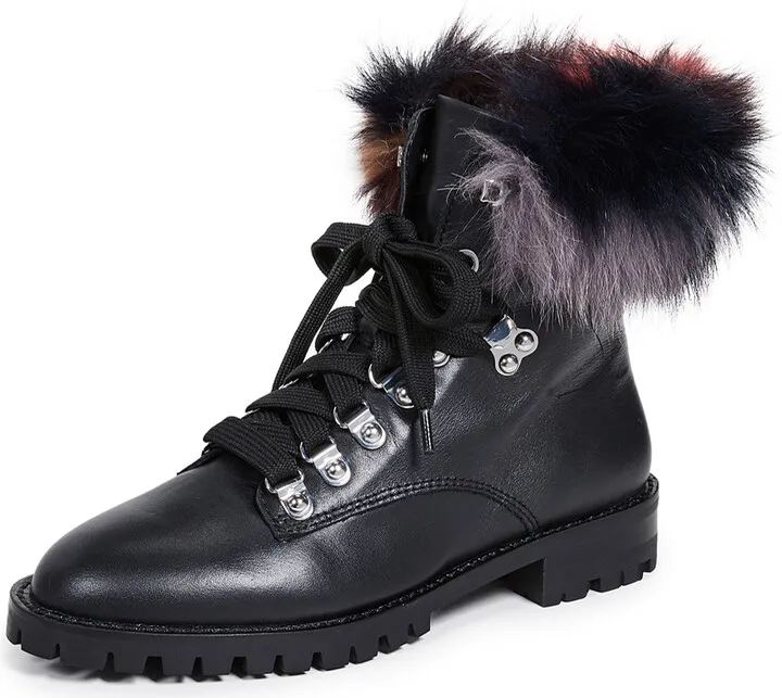 Rebecca Minkoff Jaylin Fur Combat Boots