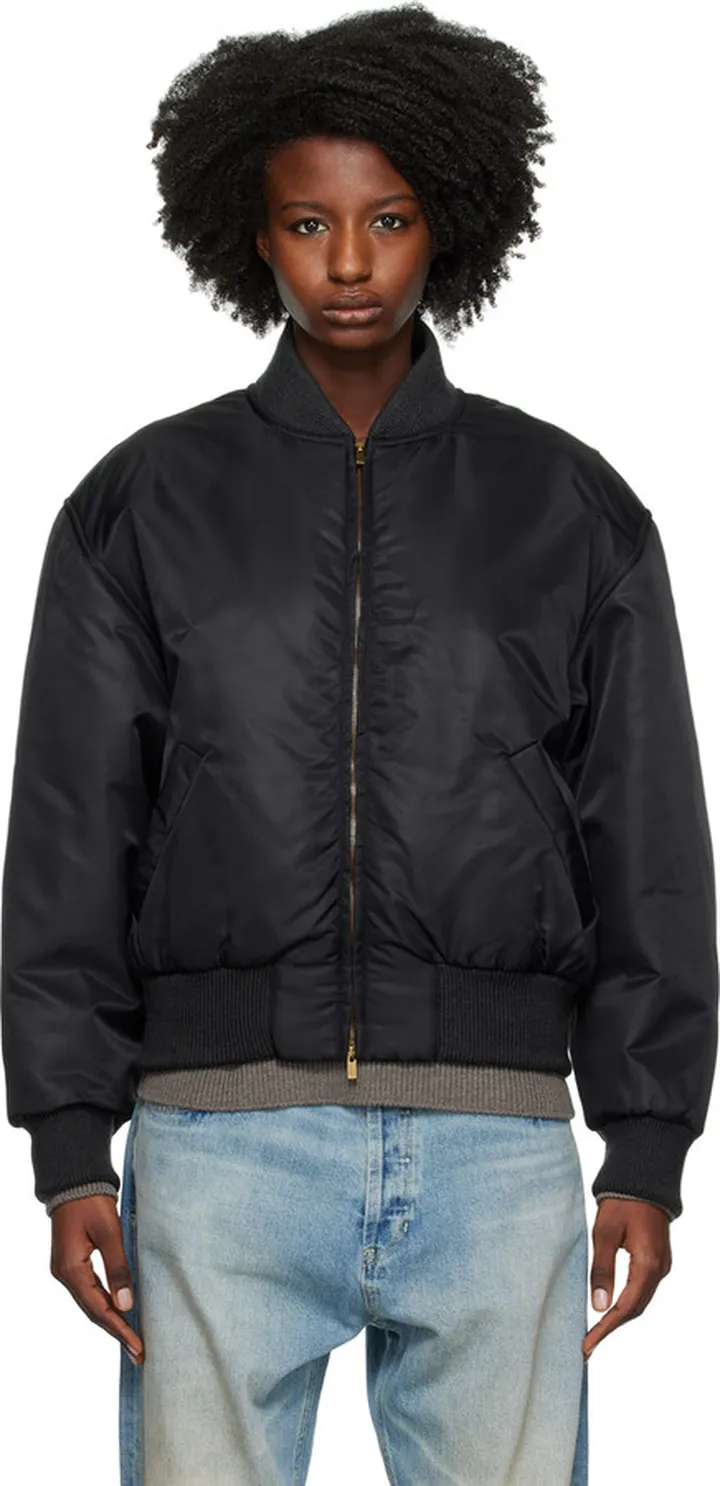 Fear of God Black Padded Bomber Jacket
