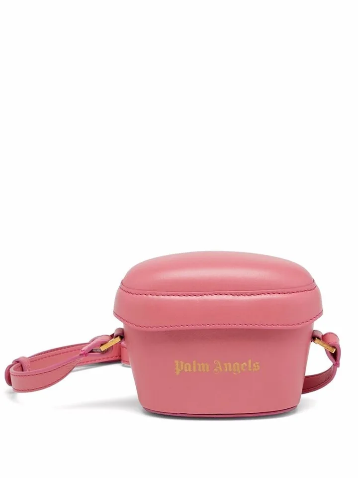 Padlock logo-print crossbody bag
