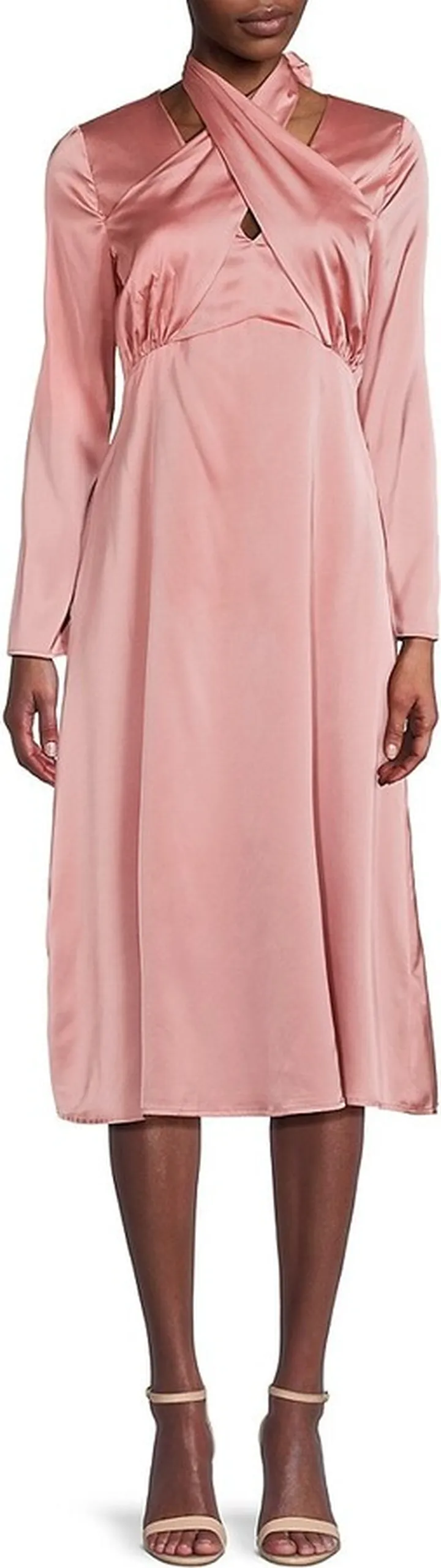 Halterneck Satin Dress