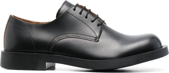 square-toe leather Derby shoes