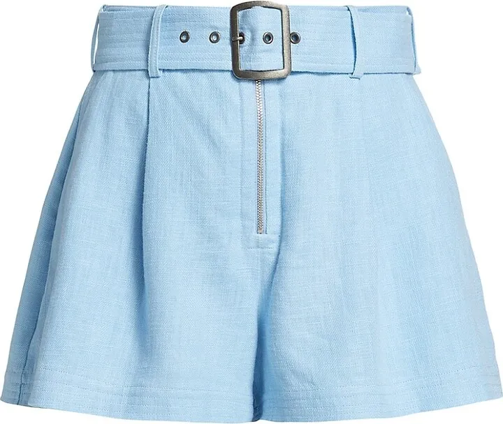Gleirys Belted Twill Shorts