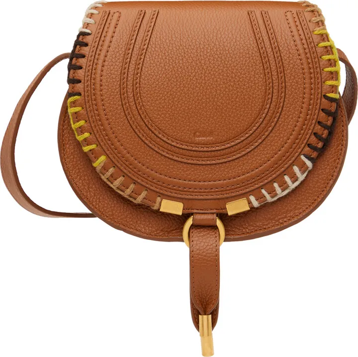 Chloé Tan Small Marcie Saddle Bag