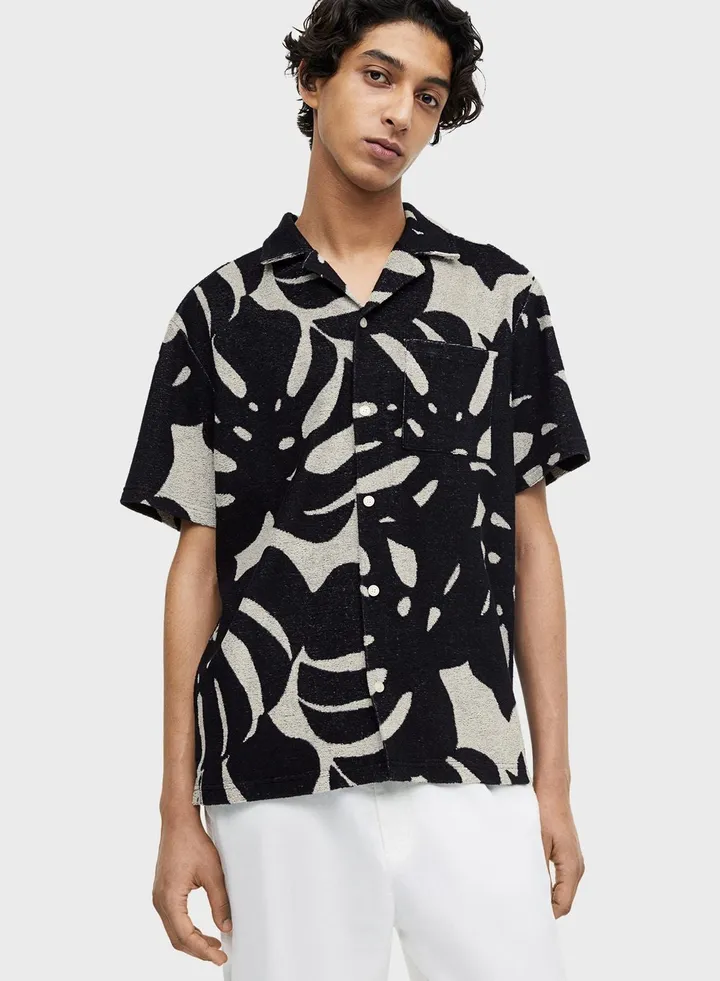 Regular Fit Terry Resort Shirt