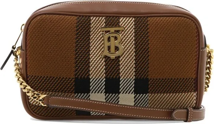 Burberry Lola Knitted Check Small Camera Bag