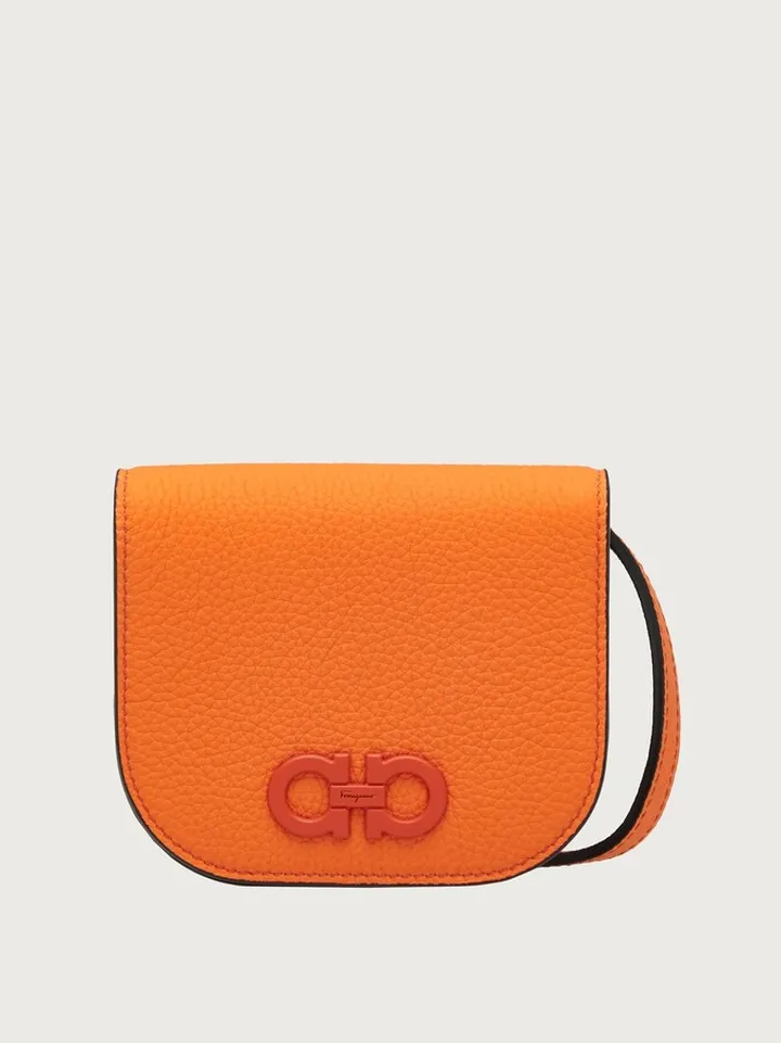 Ferragamo Men Minibag credit card holder Orange
