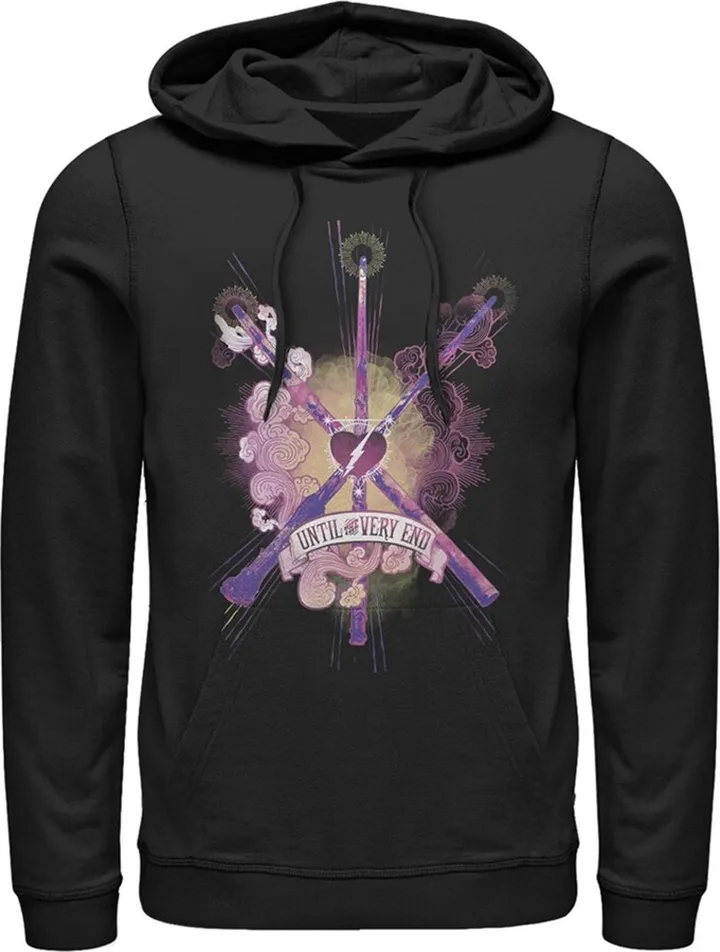 Men's Harry Potter Love Until End Magic Pull Over Hoodie - Black - 2X Large