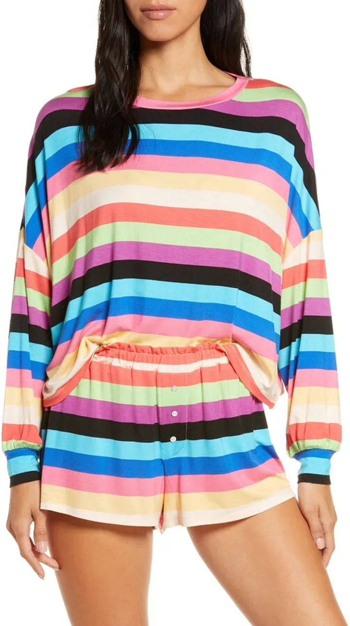 All American Long Sleeve Shortie Pajamas