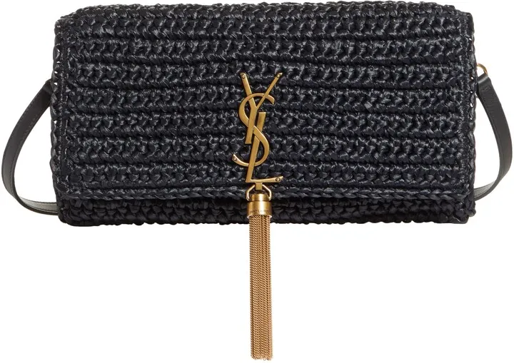 Kate Crocheted Raffia Shoulder Bag