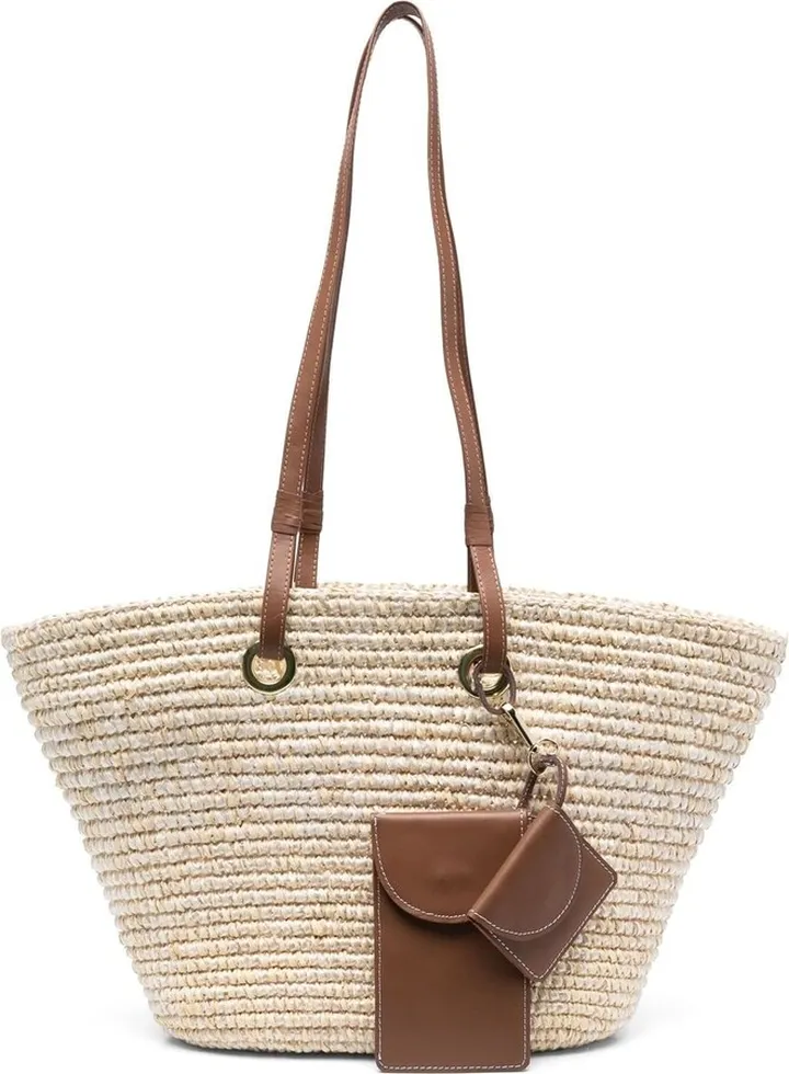 Interwoven-Straw Keyring-Pouch Tote Bag