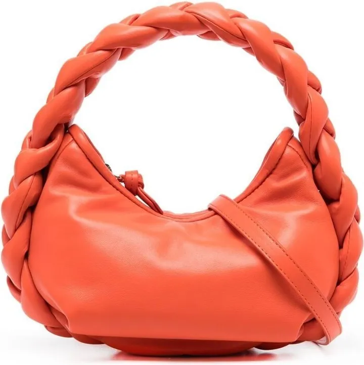 Braided-Handle Leather Tote Bag