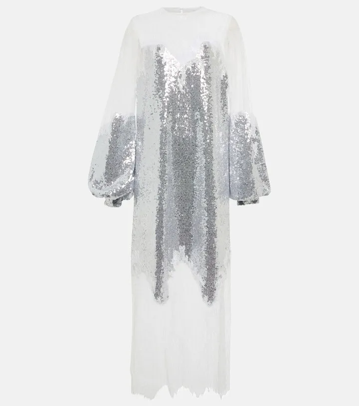 Zahara sequined and lace gown