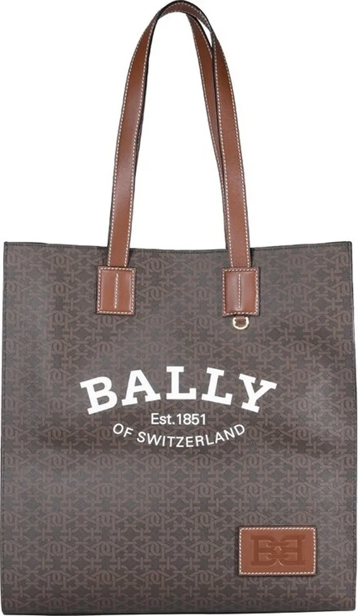 Bally Logo-Print Top-Handle Tote Bag