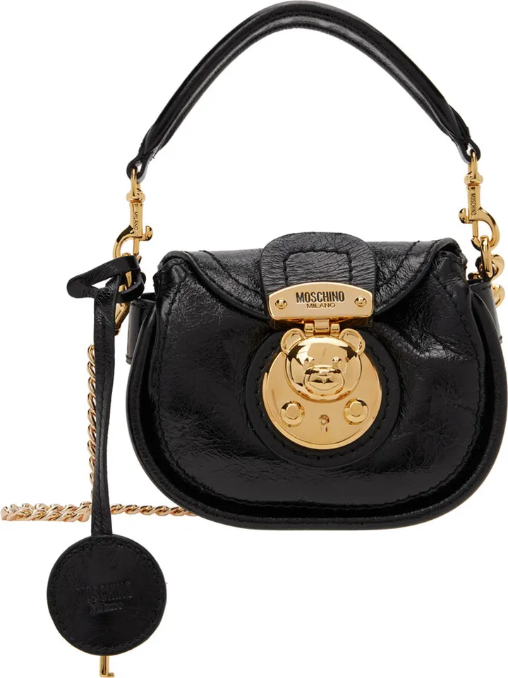Moschino Black Teddy Lock Bag