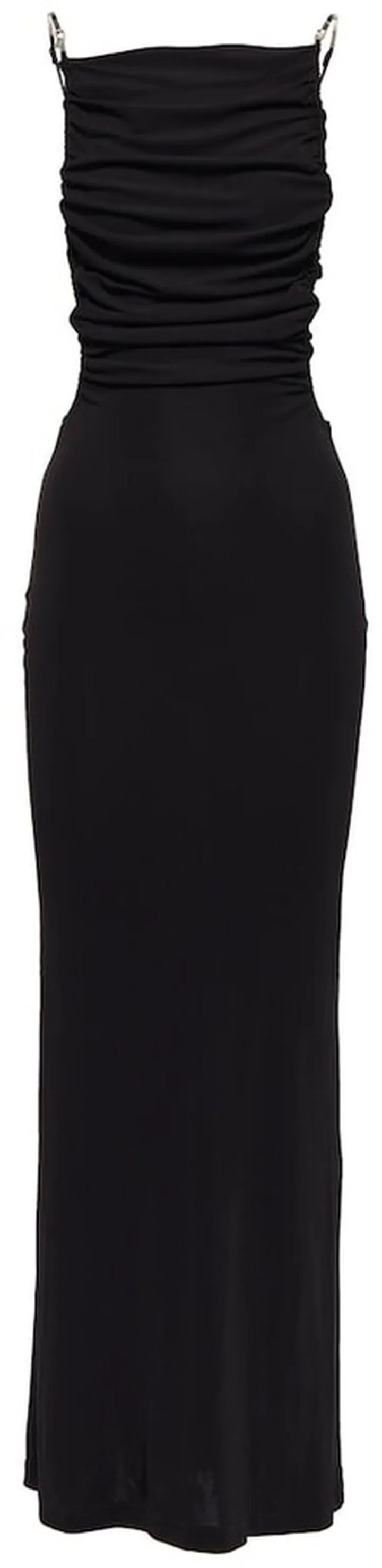 Cutout ruched jersey maxi dress