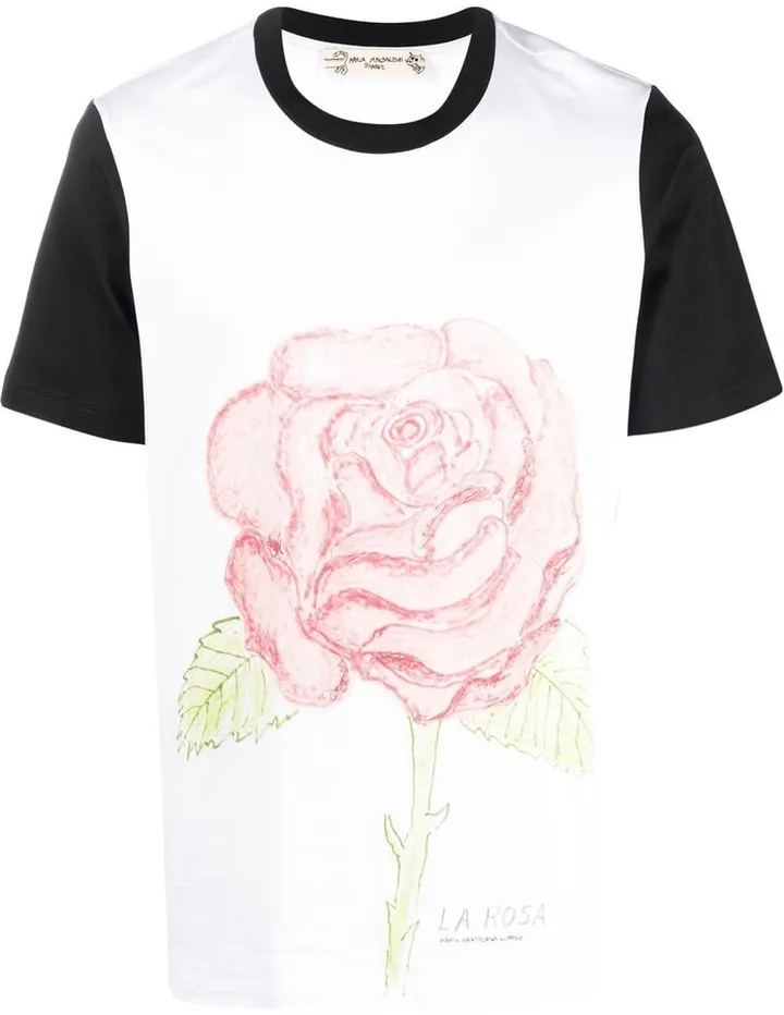 floral-print T-shirt