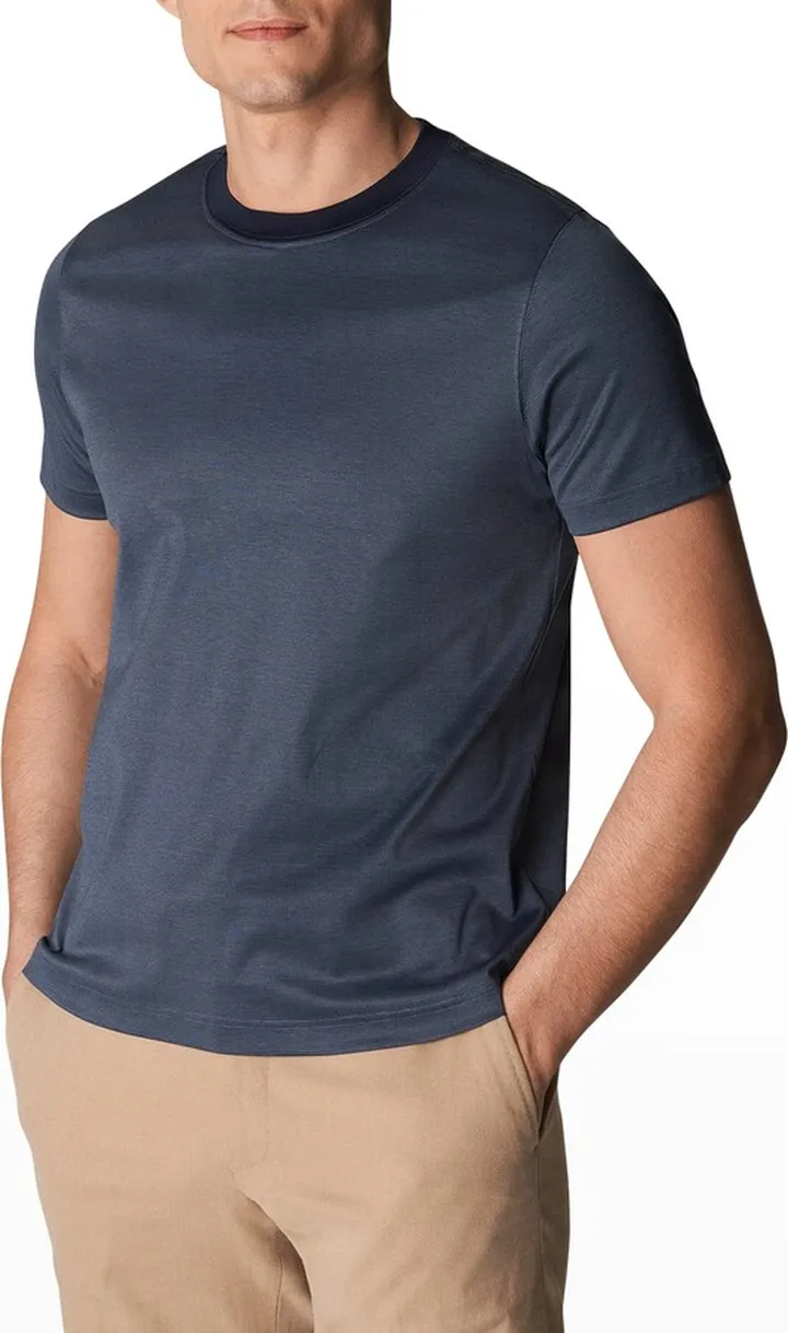 Men's Pinstripe Filo Di Scozia T-Shirt