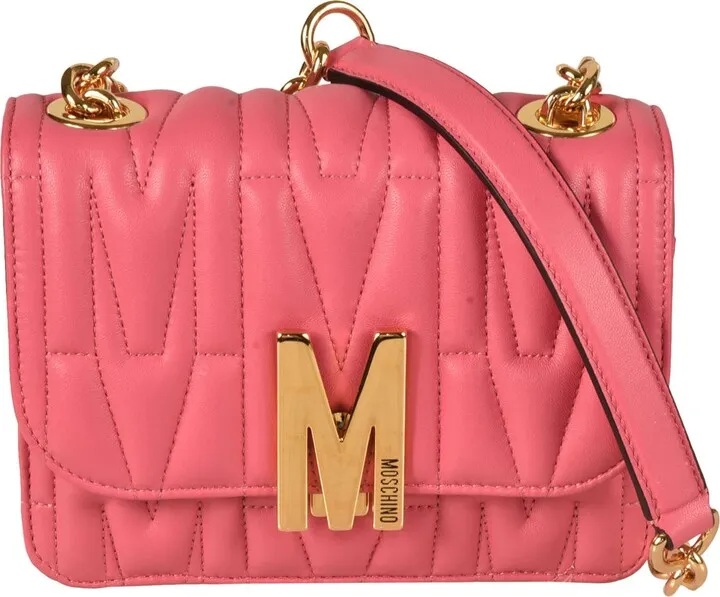 Logo Plaque Quilted Shoulder Bag
