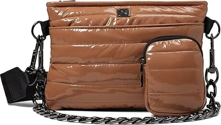 THINK ROYLN Downtown Crossbody (Dark Nude Patent) Cross Body Handbags
