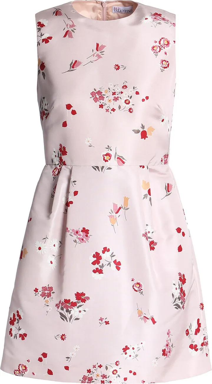 Floral-print faille mini dress