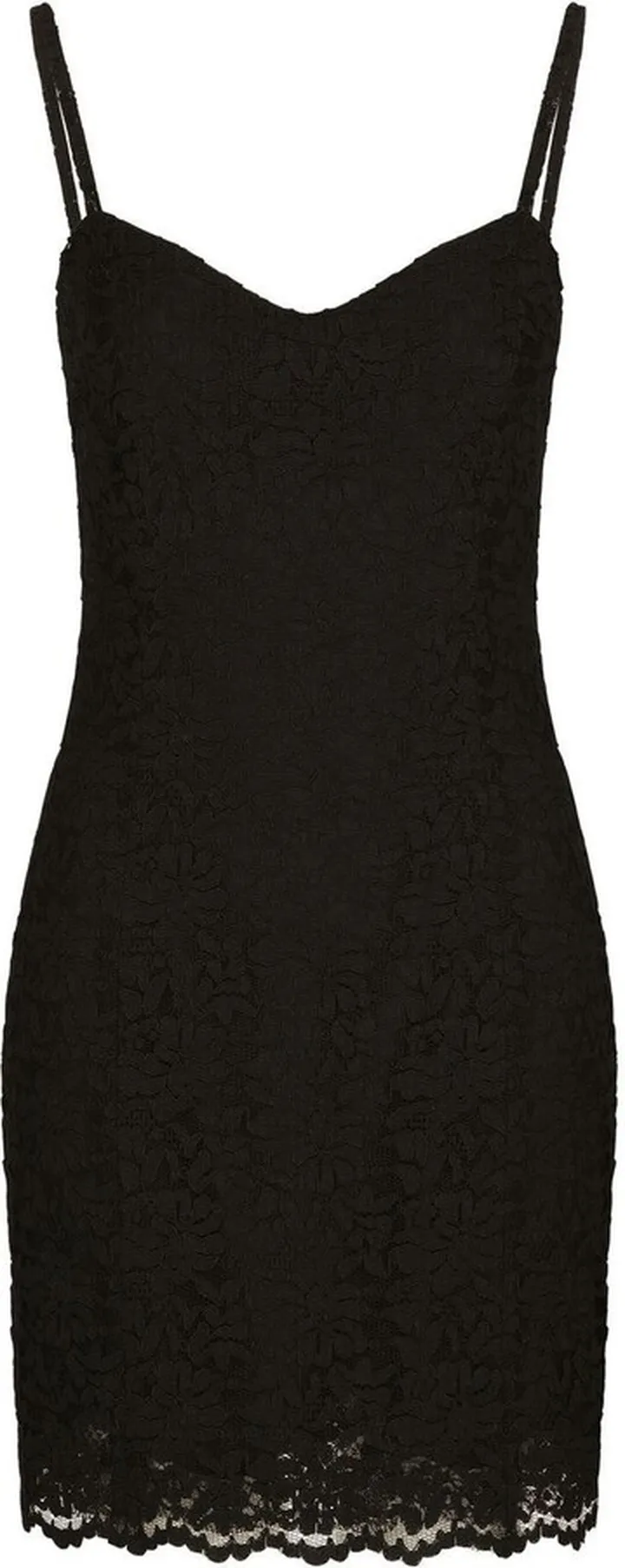 Black Kim Floral Lace Mini Dress