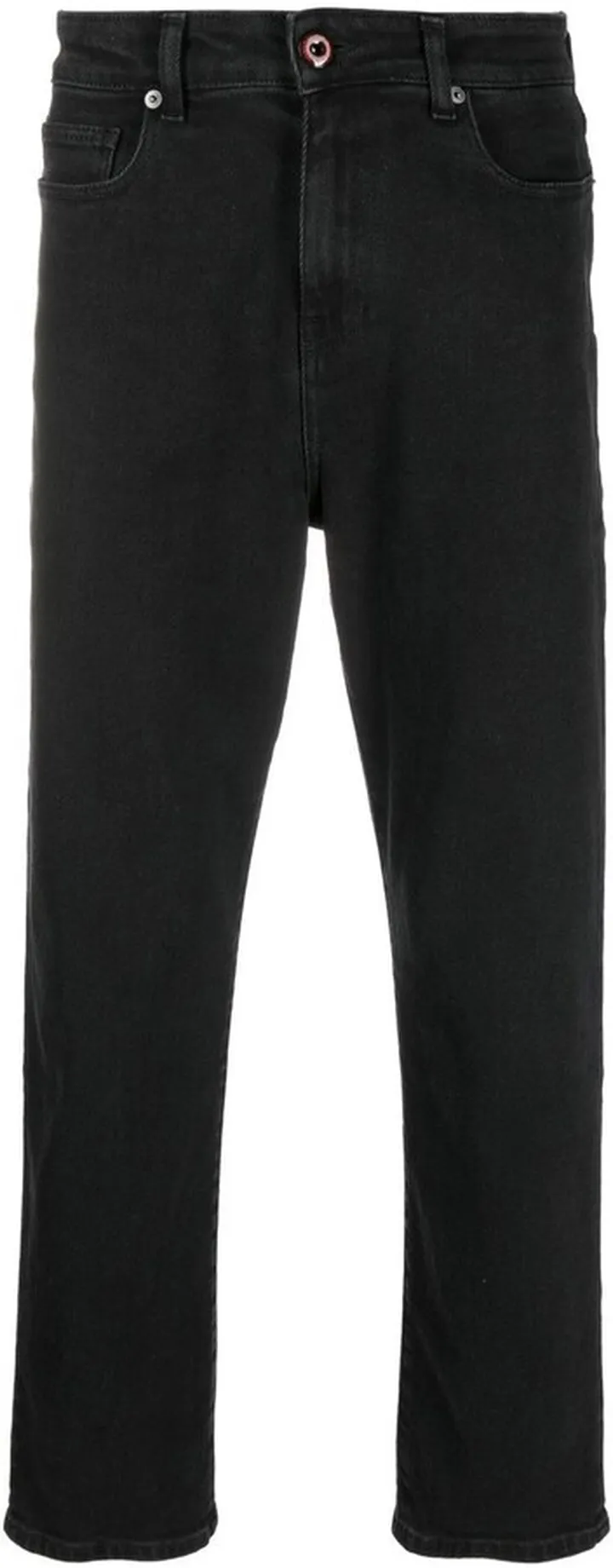 Paint-Print Tapered Jeans