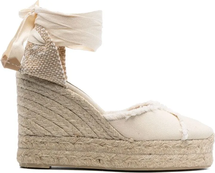 110mm Clarina ankle-tie fastening espadrilles