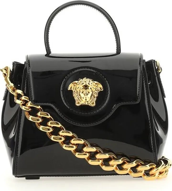 Versace Medusa Plaque Chain-Link Shoulder Bag