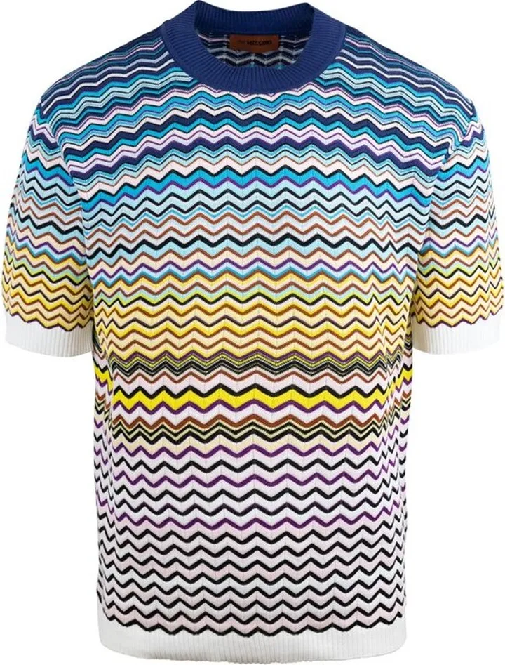Missoni Zig-Zag Pattern Knitted Crewneck T-Shirt
