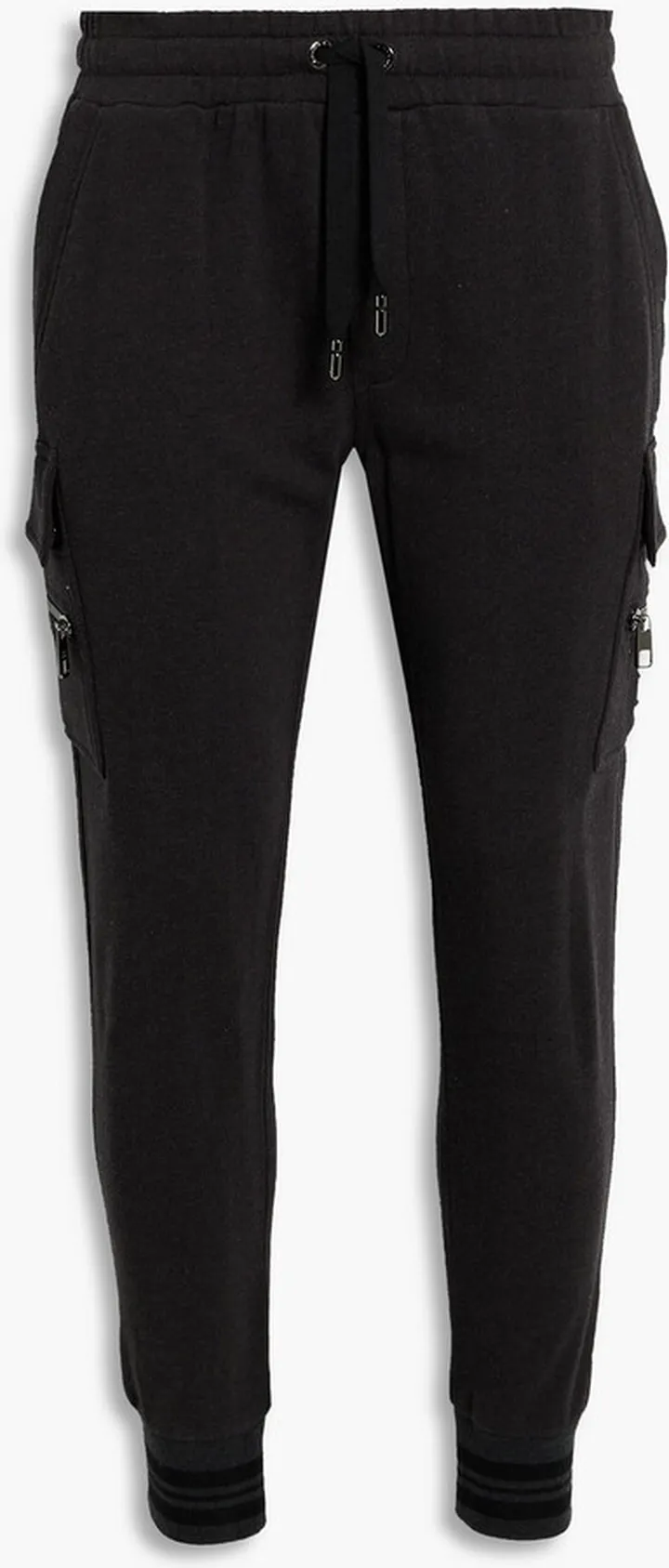 Mélange French cotton-terry sweatpants