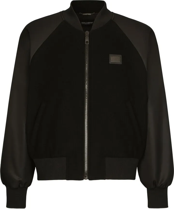 DG Essentials logo-plaque bomber jacket
