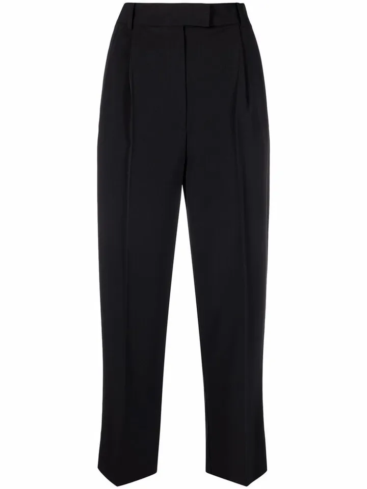 Cropped High-Waisted Trousers