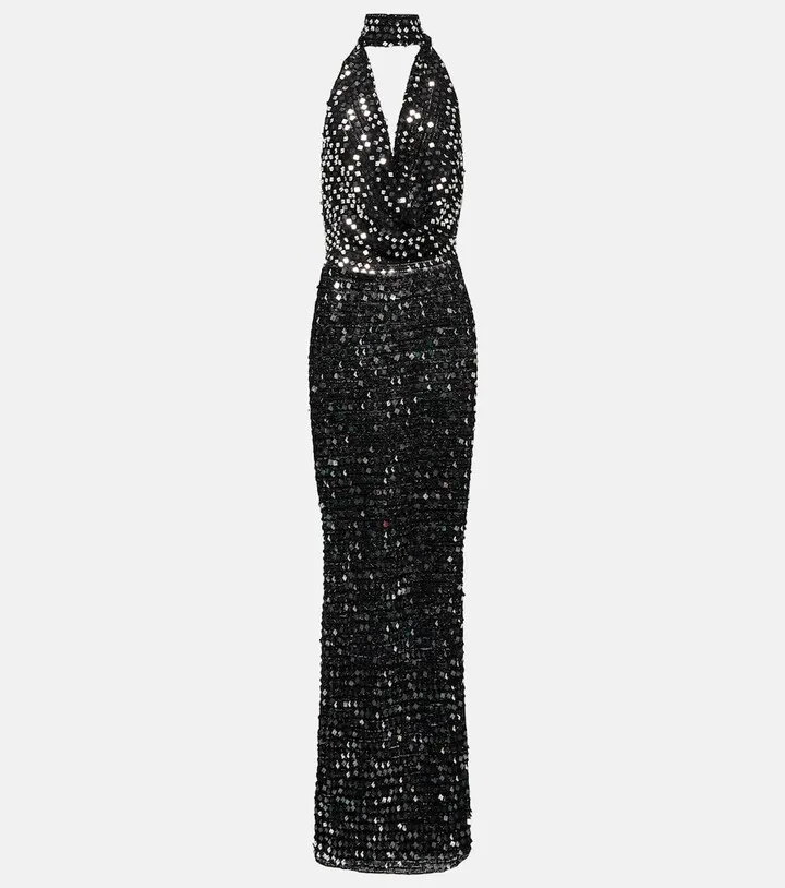 Bellico sequined halterneck maxi dress