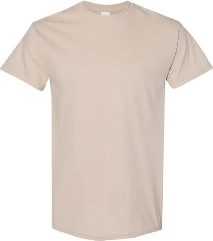 Gildan Gildan Mens Heavy Cotton Short Sleeve T-Shirt (Pack of 5) (Sand) - Brown