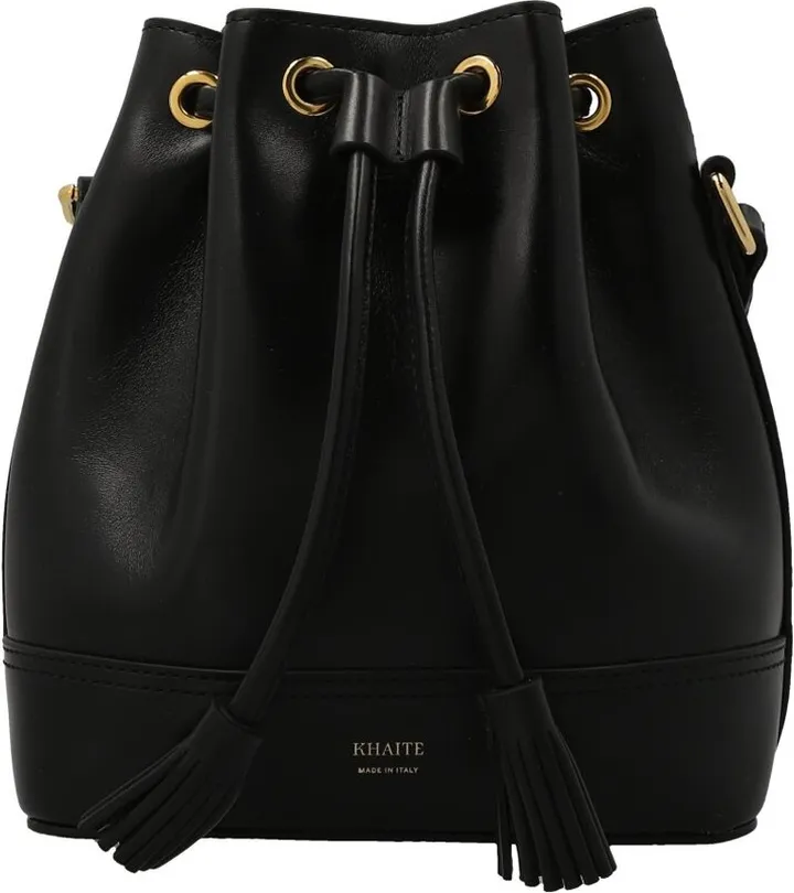 Khaite Logo Embossed Drawstring Medium Shoulder Bag