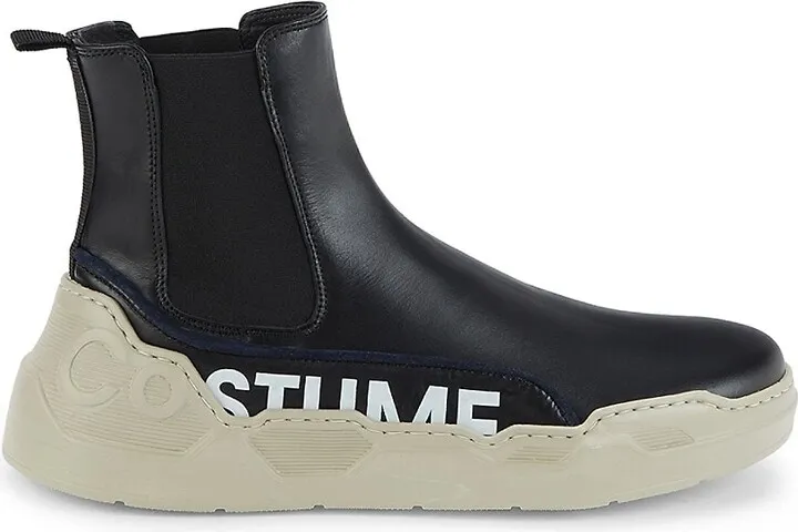 Chunky Leather Chelsea Boots