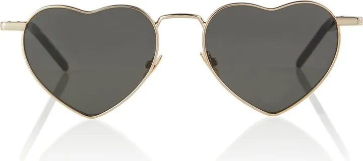 Saint Laurent Eyewear LouLou Heart-Shape Frame Sunglasses