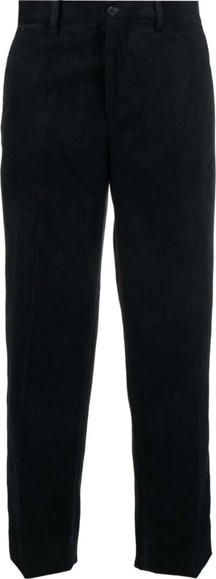 Cropped Straight-Leg Cord Trousers