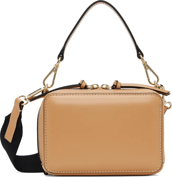 GANNI Tan Banner Camera Bag