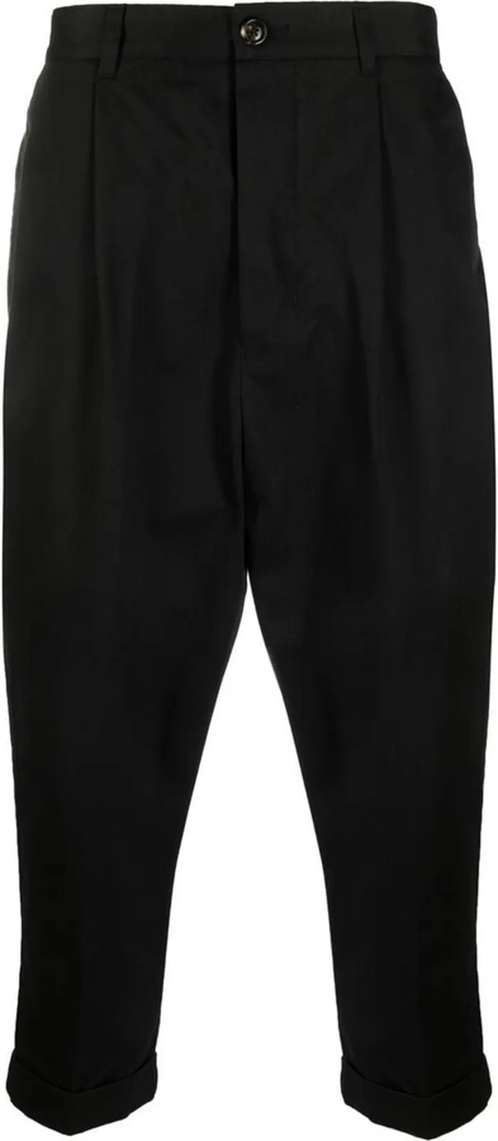 Drop-Crotch Cropped Trousers